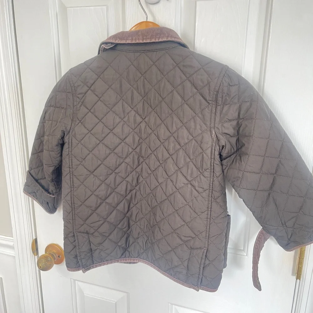 Polo Ralph Lauren Toddler 4-5T Brown Quilted Bomber Barn Zipper Jacket Coat - Picture 2 of 8